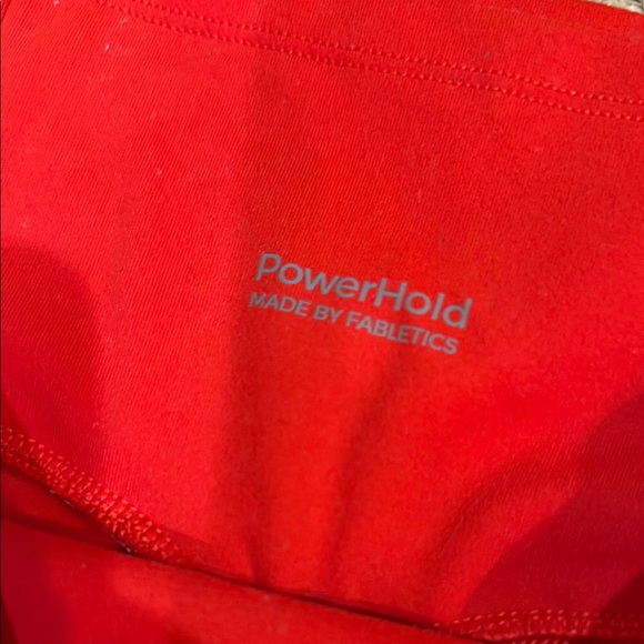 Fabletics Powerhold Red Leggings with Animal Print Detail - Picture 3 of 5